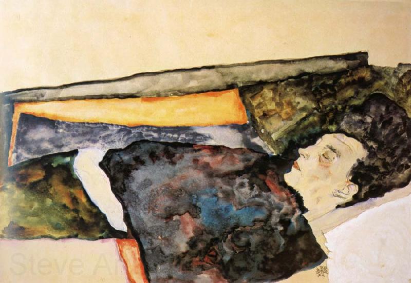 Egon Schiele The Artist-s Mother Sleeping Norge oil painting art